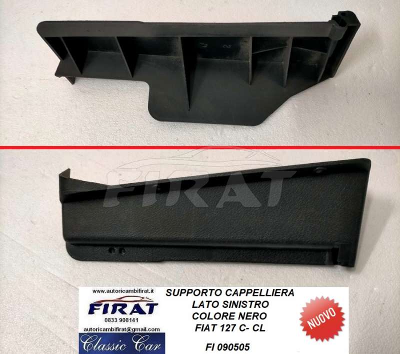 SUPPORTO CAPPELLIERA FIAT 127 CL NERO SINISTRO